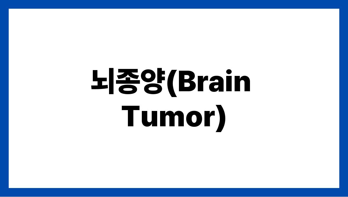 뇌종양(Brain Tumor)