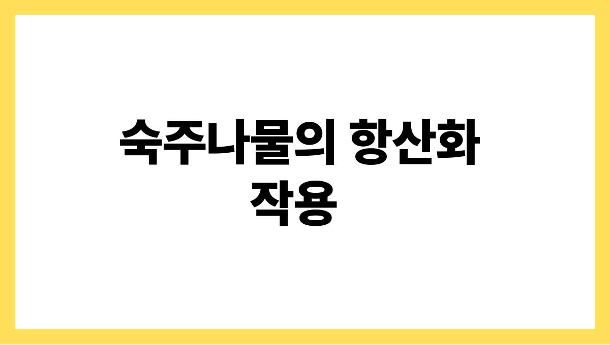 숙주나물 효능 남자 숙주나물의 항산화 작용