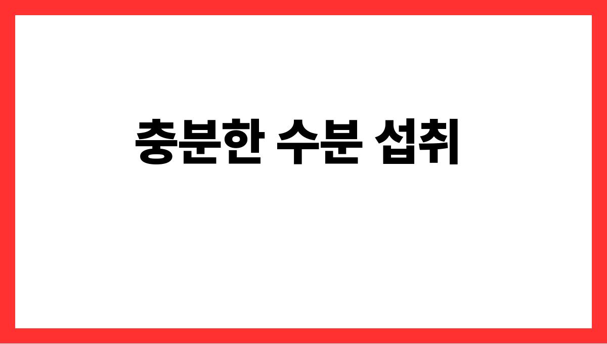 무더위 속 심장 건강 지키는 법 충분한 수분 섭취