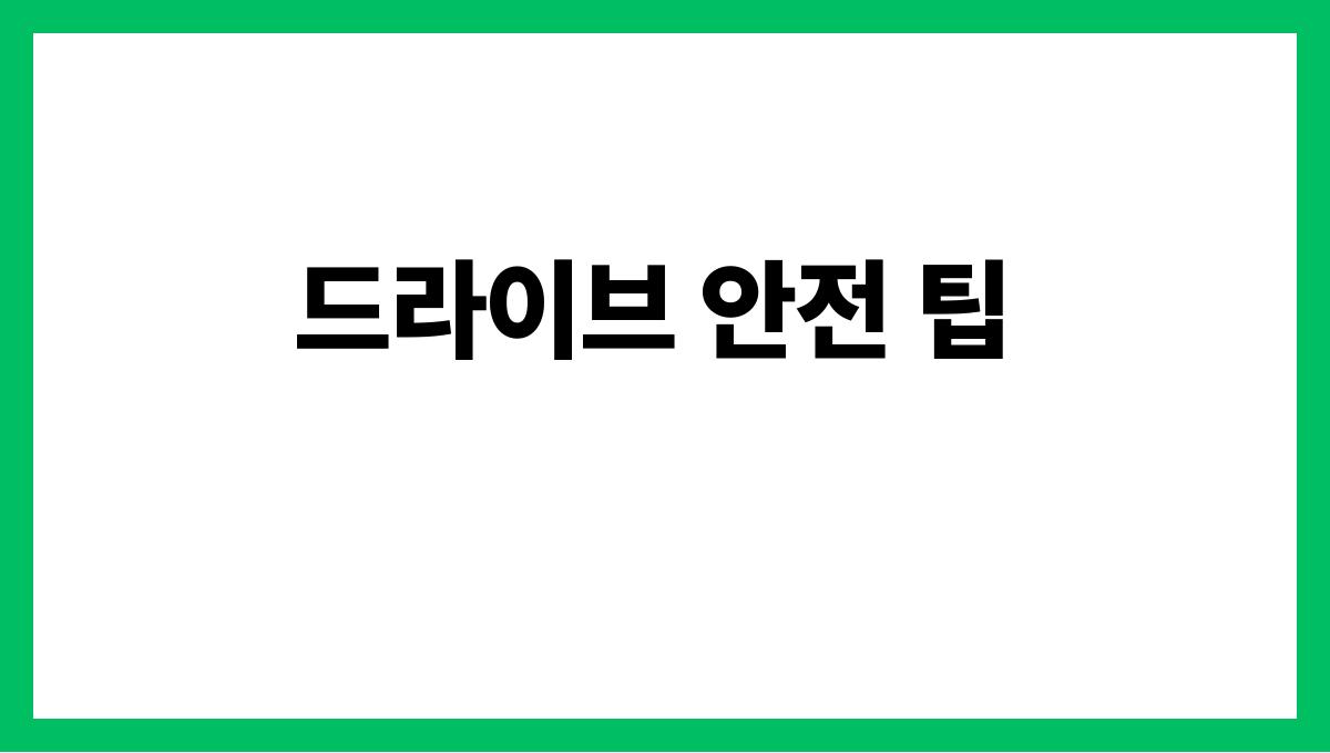 강원도 여름 드라이브 코스 정리 드라이브 안전 팁