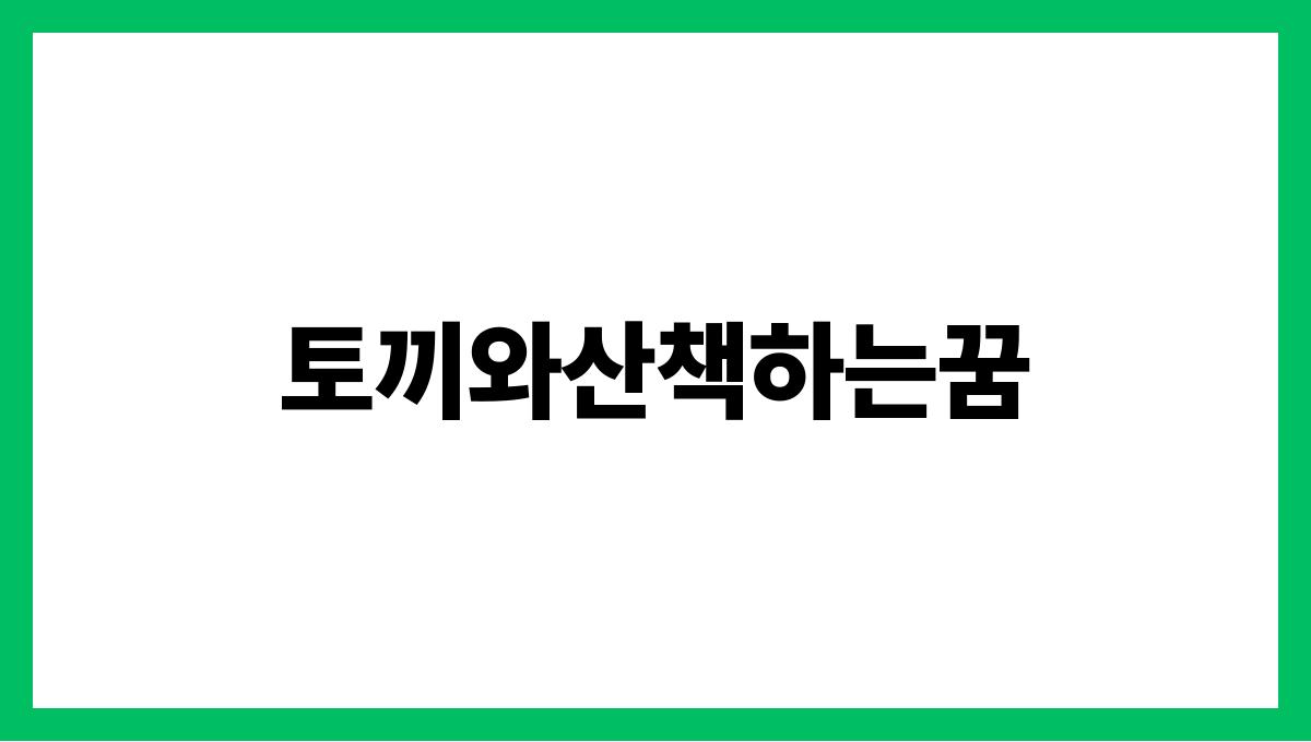 토끼와산책하는꿈