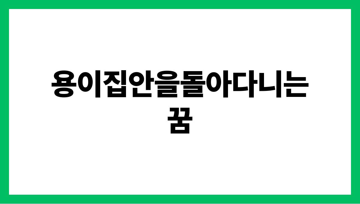용이집안을돌아다니는꿈