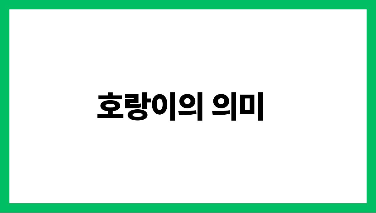 검은호랑이가등장하는꿈 호랑이의 의미