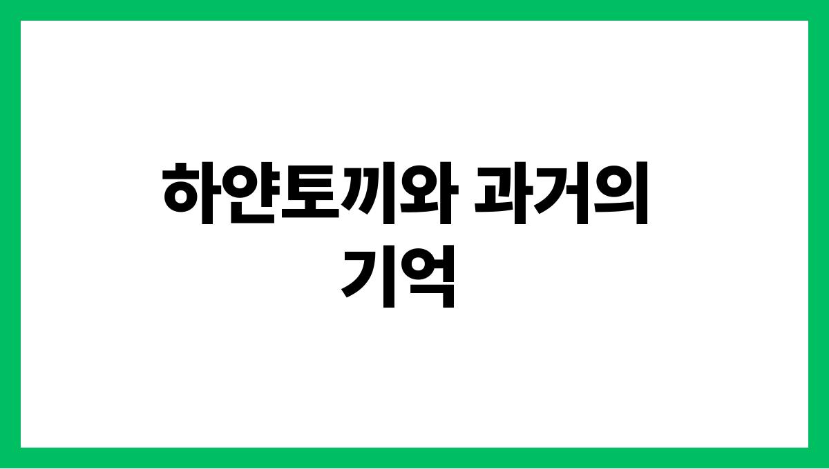 하얀토끼가등장하는꿈 하얀토끼와 과거의 기억