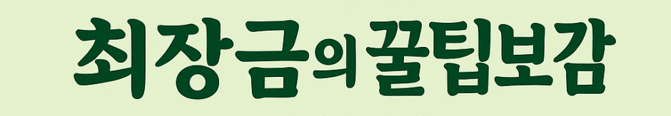 최장금의 꿀팁보감